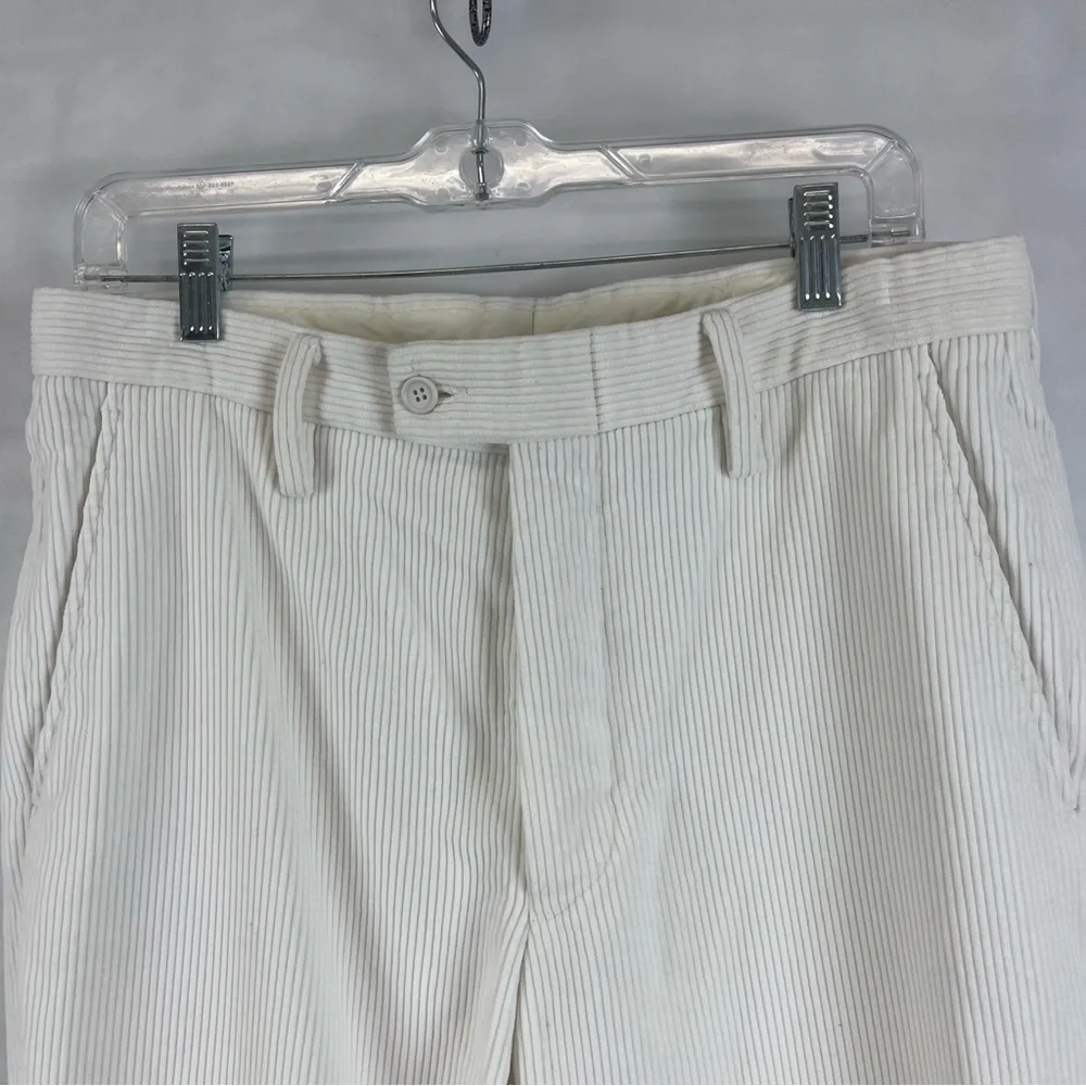 Gucci Men’s Fine Wale Corduroy Trousers‎ Pants Ivory Size 46 (30x30)